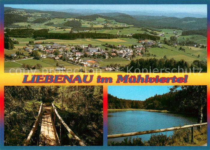 Liebenau Oberoesterreich Fliegeraufnahme Moorwanderweg Tanner Moor Badesee Rubne