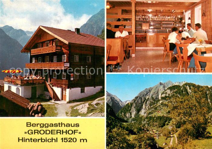 Hinterbichl Praegraten Berggasthaus Groderhof Gaststube Panorama