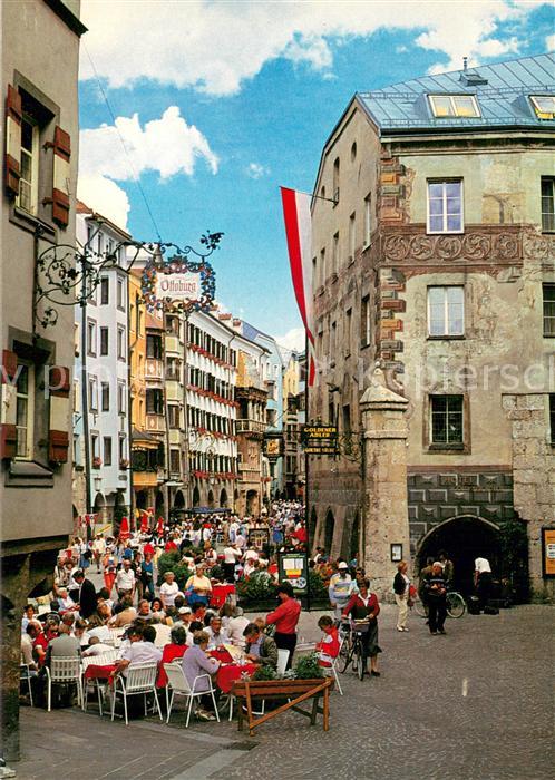 Innsbruck Altstadt Herzog Friedrich Strasse mit Goldenem Dachl