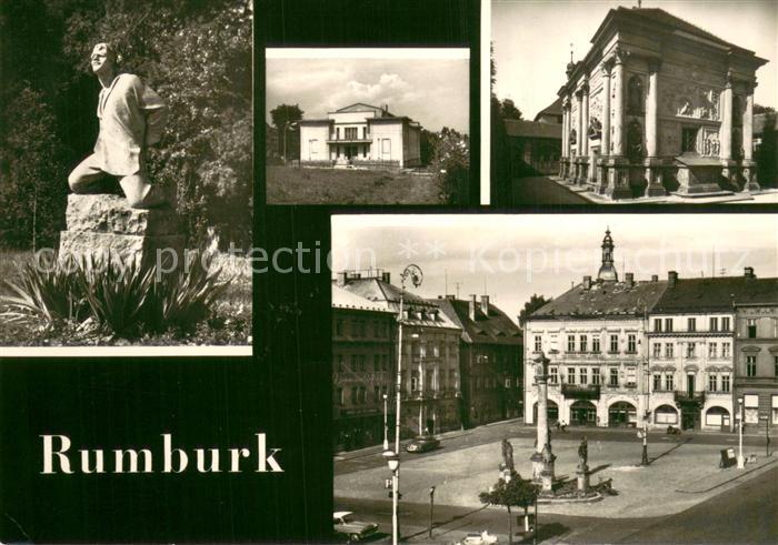 Rumburk Rumburg Statue Schloss Marktplatz