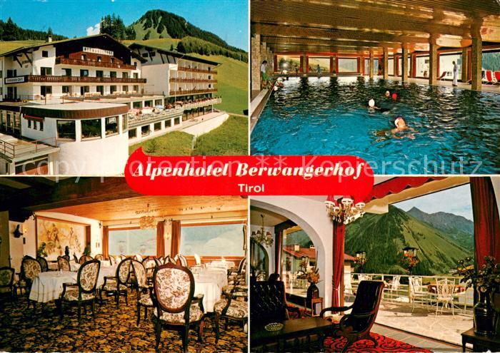 Berwang Tirol Alpenhotel Berwangerhof Hallenbad Gastraum Terrasse