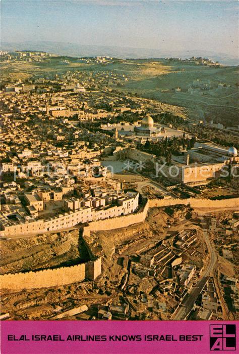 Jerusalem Yerushalayim Fliegeraufnahme
