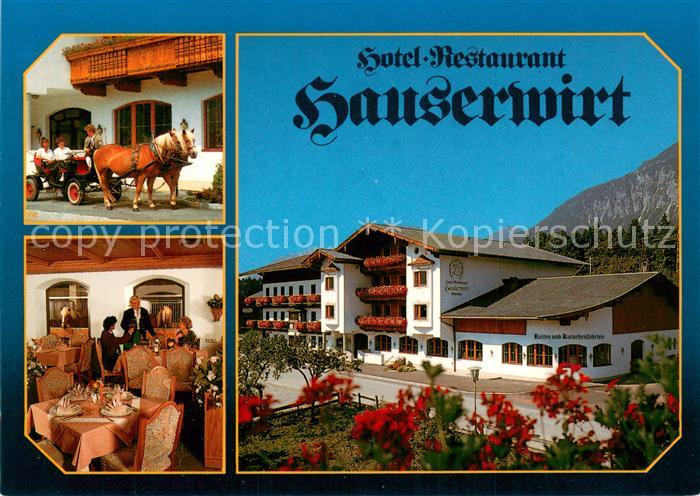 Muenster Tirol Hotel Restaurant Hauserwirt Pferdekutsche Gaststube