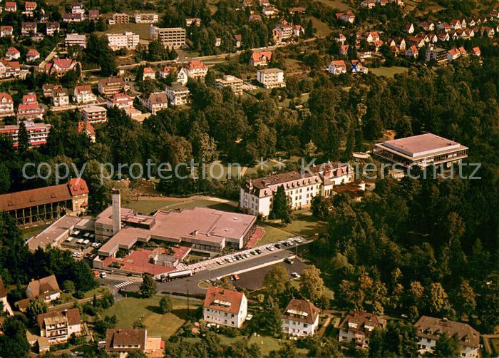 Bad Orb Kurpark mit Saline Kurhaus und Konzerthalle Fliegeraufnahme
