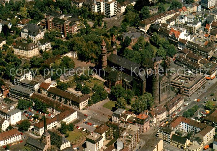 Worms Rhein Fliegeraufnahme mit Dom
