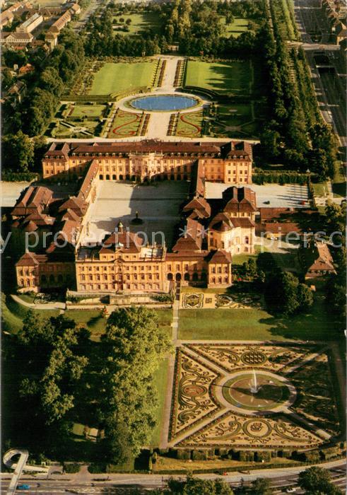 Ludwigsburg Wuerttemberg Wuertt Residenzschloss und Bluehendes Barock Fliegerau