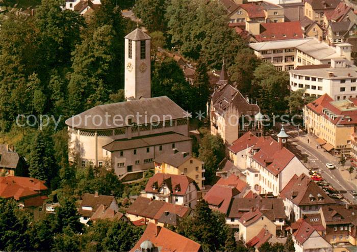 Triberg Schwarzwald Stadtkirche St Clemens Maria Hofbauer Fliegeraufnahme