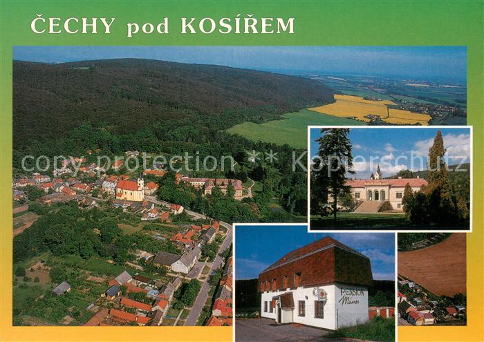 Cechy pod Kosirem Czechia Fliegeraufnahme Vlastnil zamek i park rod Silva Tarouc