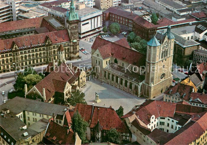 BRAUNSCHWEIG  CITY Burgplatz und Rathaus Fliegeraufnahme