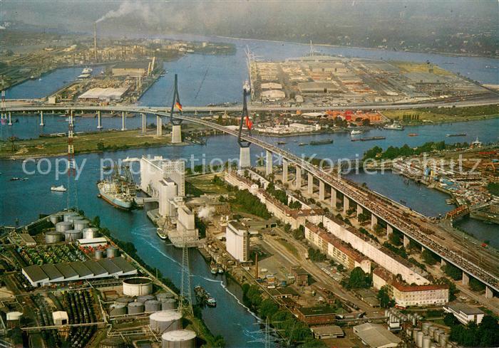 HAMBURG  CITY Koehlbrandbruecke Fliegeraufnahme