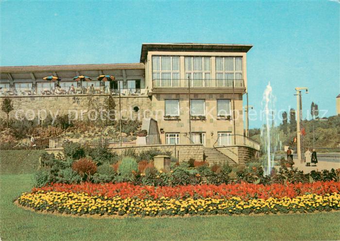 Nordhausen Thueringen HO Gaststaette Stadt Terrasse