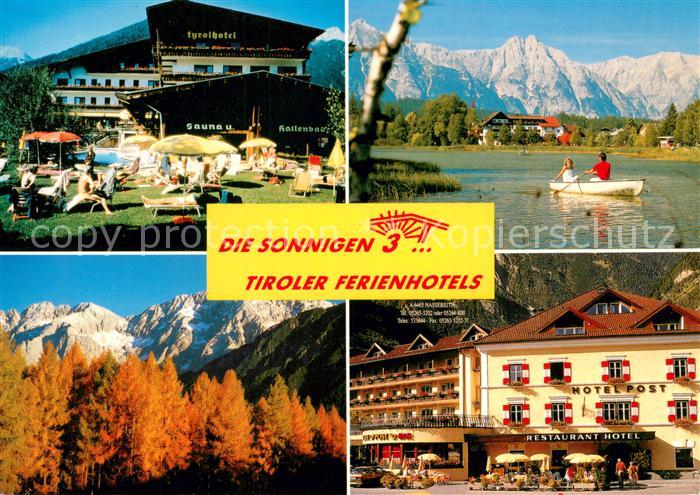 Obsteig Tirol Tyrolhotel Panorama Herbstidyll Hotel Post