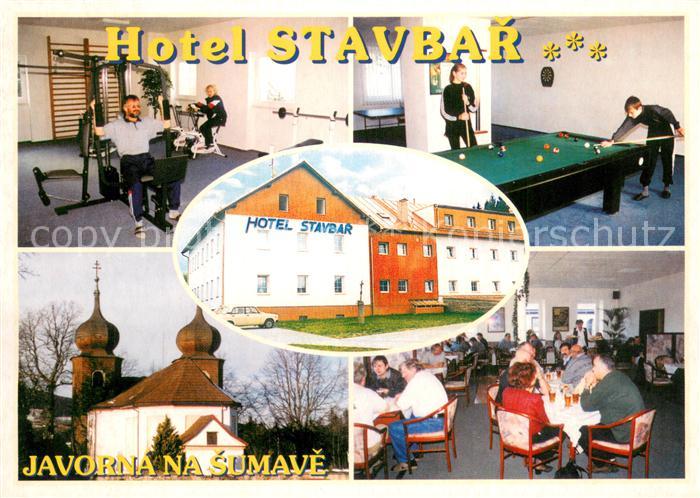 Javorna Hotel Stavbar Fitnessraum Billardzimmer Kirche Speisesaal