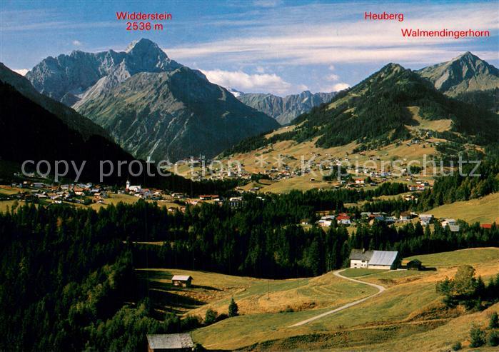 Kleinwalsertal Vorarlberg mit Riezlern Hirschegg und Mittelberg Widderstein Heub