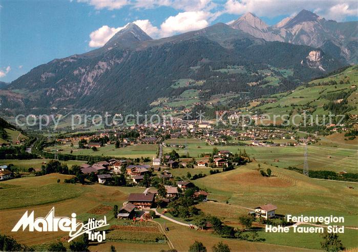 Matrei Osttirol Fliegeraufnahme mit Hohe Tauern und OT Bichl