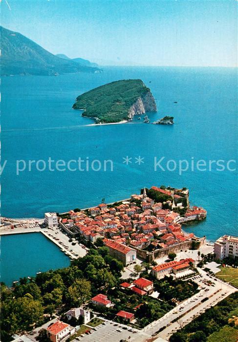 Budva Montenegro Kuestenort Altstadt Festung Hafen