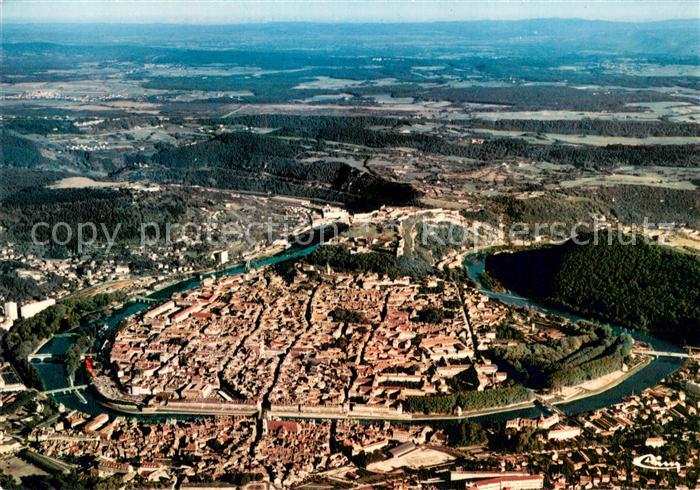 Besancon Doubs La boucle du Doubs vue aérienne