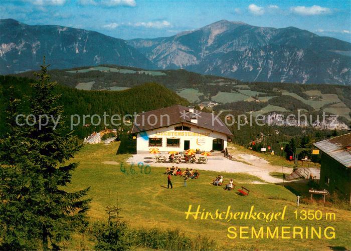 Semmering Niederoesterreich Restaurant Liechtensteinhaus Hirschenkogel Blick zur