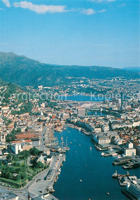 Bergen Norwegen Panorama Hafen