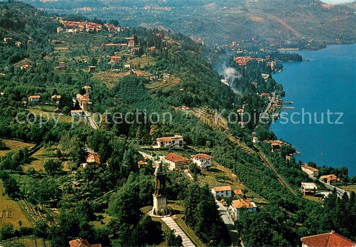 Arona Lago Maggiore Statua di San Carlo Borromeo veduta aerea