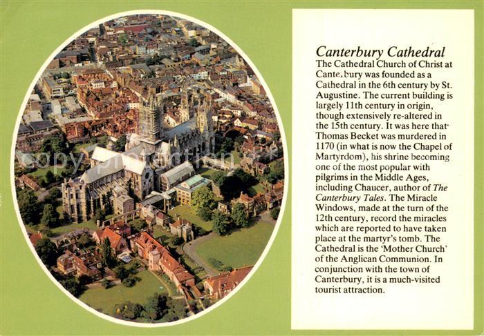 Canterbury Kent Cathedral aerial view History