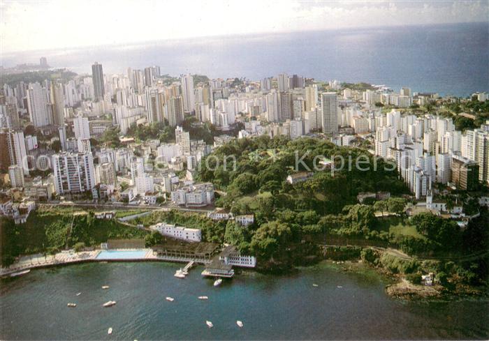 Salvador Brasil Aerial view of the city with Bahia Yach