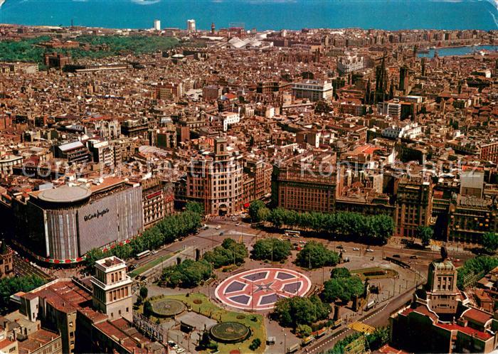 Barcelona Cataluna Plaza de Cataluna vista aérea