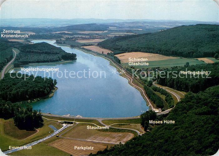 Glashuette Schieder Emmerstausee Staudamm Vogelschutzgebiet