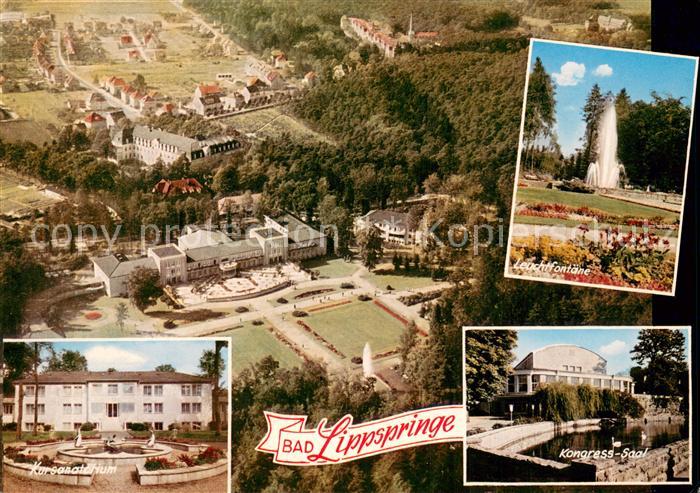 Bad Lippspringe Kurzentrum Fliegeraufnahme Leuchtfontaene Kursanatorium Kongress