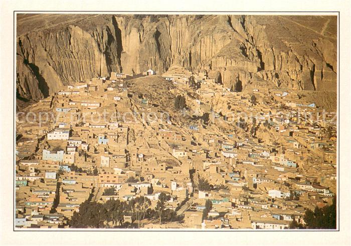 La Paz Bolivia Siedlung am Rande des Vulkans Fliegerau