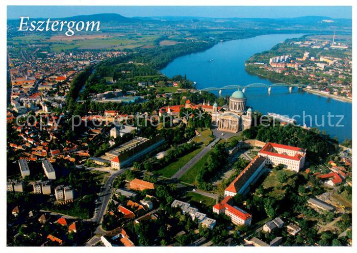 Esztergom Ansicht mit Basilika und Blick auf die Donau