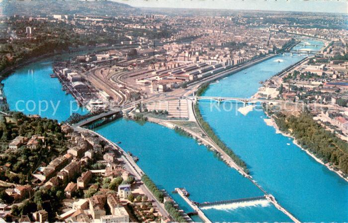 Lyon France Le confluent du Rhone et de la Saone a