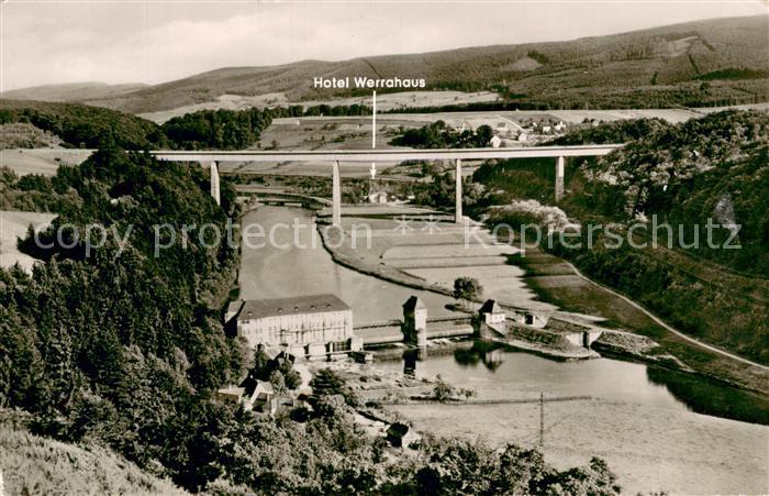 Goettingen Herberhausen Hotel Werrahaus unterhalb der Autobahnbruecke
