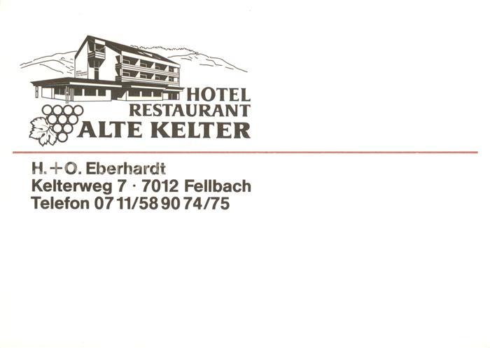 Fellbach Hotel Restaurant Alte Keller