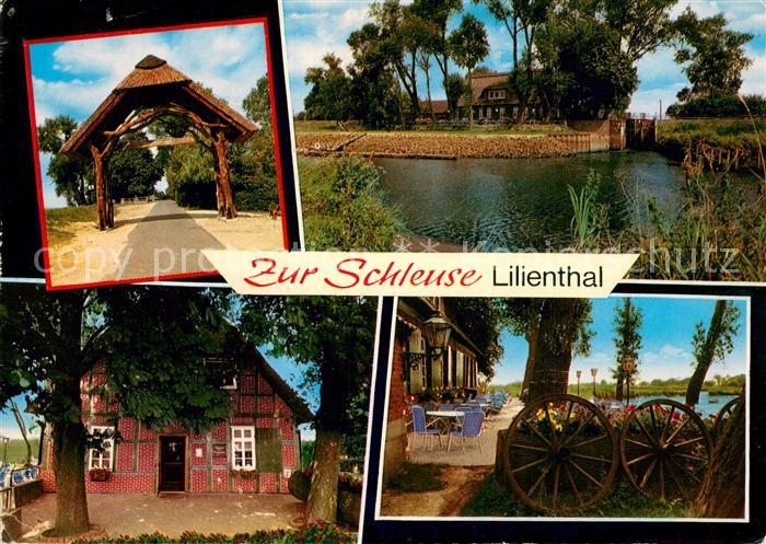 Lilienthal Bremen Gaststaette Zur Schleuse Terrasse Schleusentor