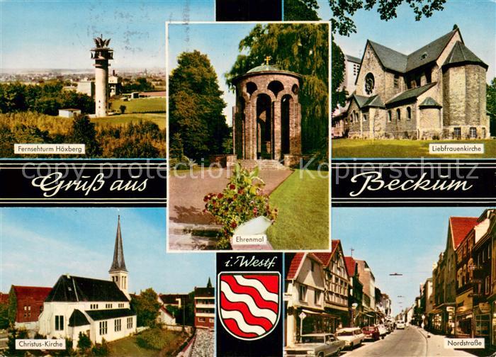 Beckum Westfalen Fernsehturm Hoexberg Liebfrauenkirche Christus Kirche Nordstras