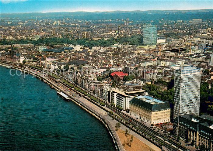 DuessELDORF  CITY Rheinpartie Fliegeraufnahme
