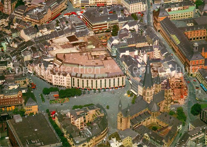 Bonn Rhein Fliegeraufnahme mit Muenster Kirche