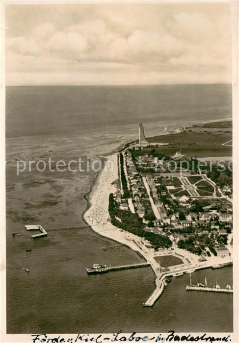 Laboe Fliegeraufnahme mit Marine Ehrenmal