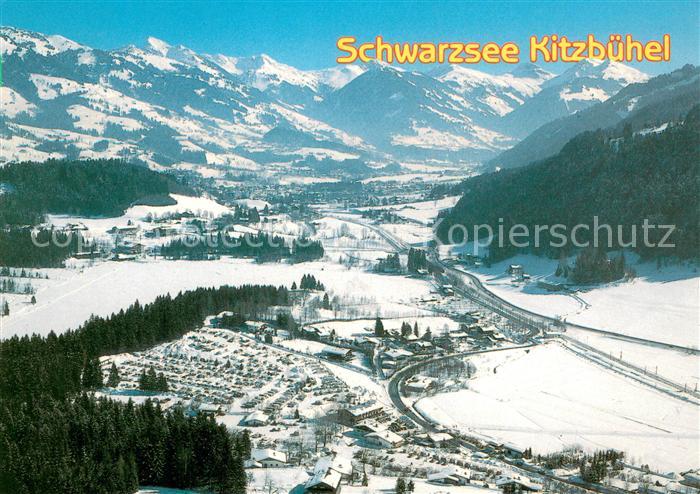 Kitzbuehel Tirol Schwarzsee Camping Schwarzsee Fliegeraufnahme