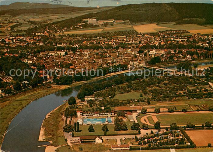 Hoexter Weser Fliegeraufnahme