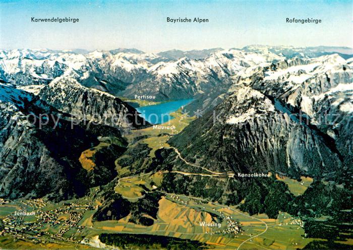 Jenbach Tirol Fliegeraufnahme mit Pertisau Maurach Wiesing Achensee
