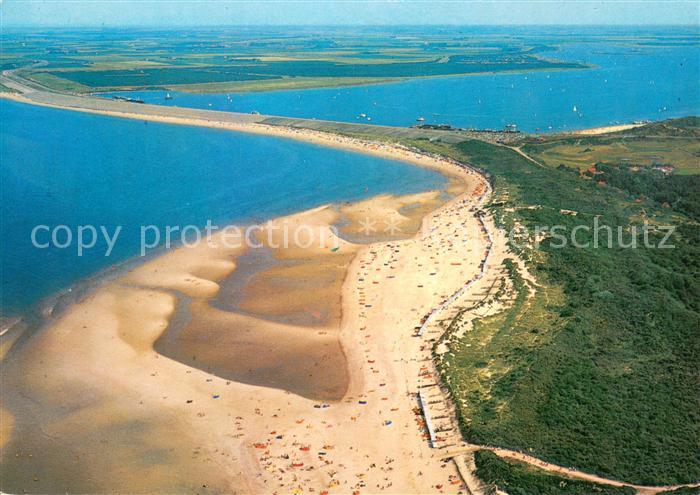 Vrouwenpolder Kamperland Noordzeestrand en Veerse Meer Fliegeraufnahme