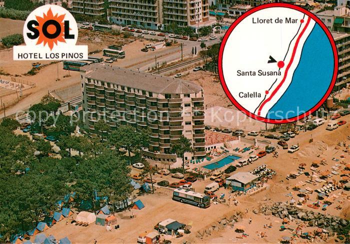 Santa Susanna Cataluna Hotel Los Pinos Fliegeraufnahme
