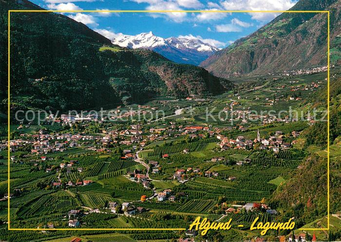 Algund Merano Fliegeraufnahme mit Ortlergruppe