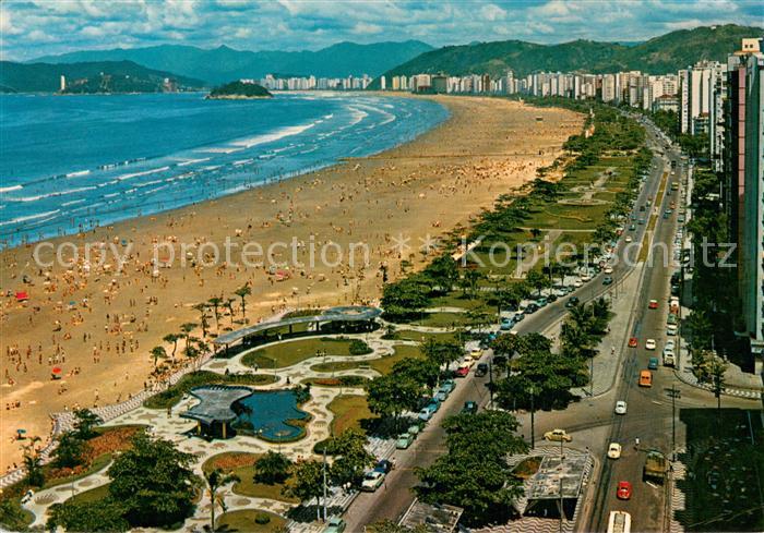 Santos Brazil Vista parcial de praia de Gonzage
