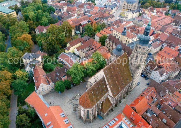 Coburg Bayern Fliegeraufnahme mit Kirche