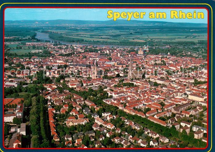 Speyer Rhein Fliegeraufnahme mit Dom