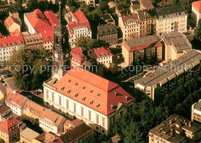 DRESDEN Elbe Dreikoenigskirche Fliegeraufnahme