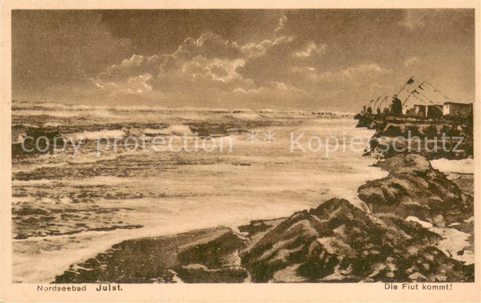 Juist Nordseebad Die Flut kommt Nordseeinsel